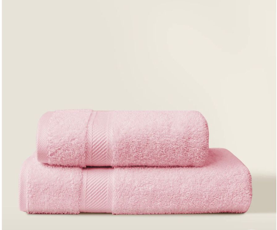 Luxury Cotton Towels - Pink (Pack of 2)