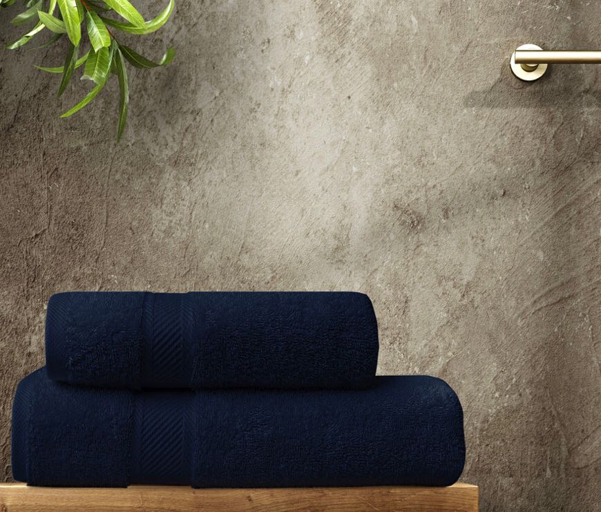 Luxury Cotton Towels - Navy (Pack of 2)
