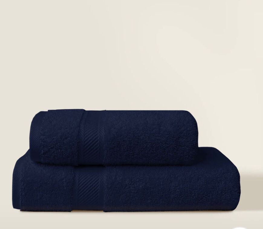 Luxury Cotton Towels - Navy (Pack of 2)