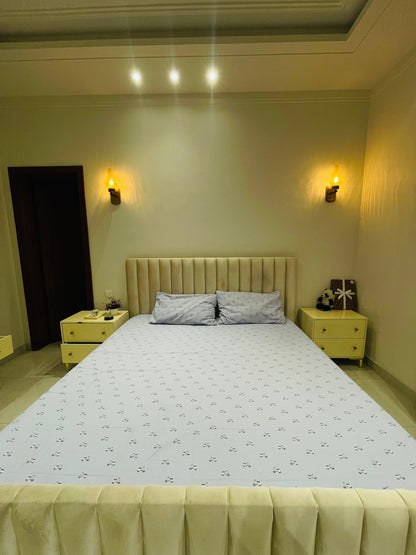 Elegant Blossom Embroidered Bedsheet – Premium Cotton