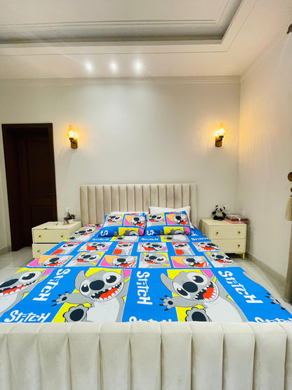 Colorful Stitch Character Bedsheet for Kids & Teens