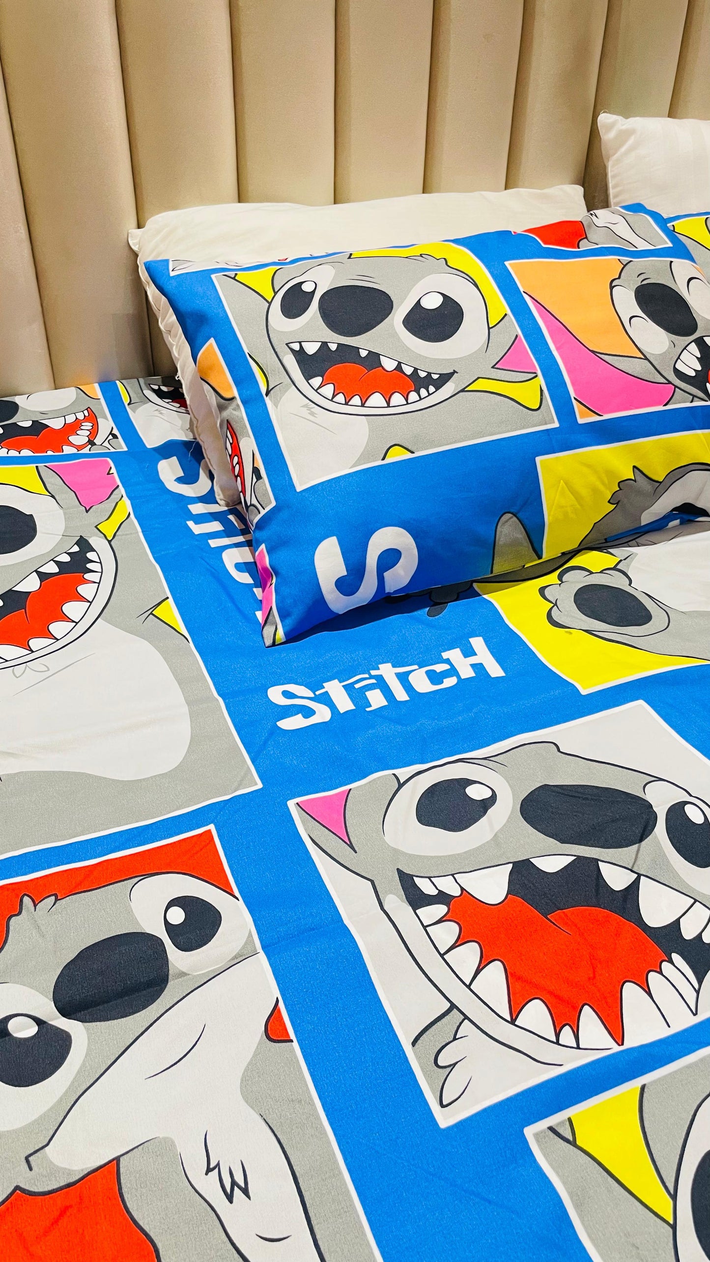 Colorful Stitch Character Bedsheet for Kids & Teens