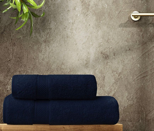 Luxury Cotton Towels - Navy (Pack of 2)